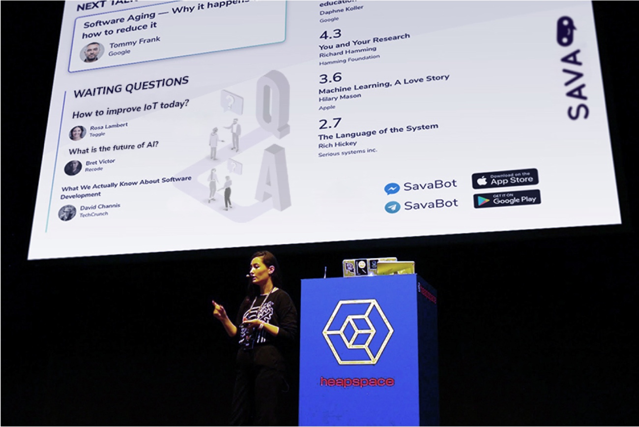 Speaker presenting on stage